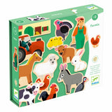 Djeco Farmix wooden magnetic farm animals matching game for toddlers ages 2 and up.