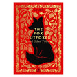 Red book cover titled "The Fox Outfoxed and Other Tales" by Aesop. A black silhouette of a fox is surrounded by intricate gold leaf patterns.