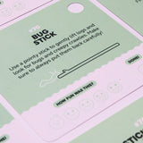 Green activity card titled "#70 Bug Stick" with instructions and rating icons.