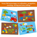 Fuzzy Felt Retro Farm Yard Drawer Set