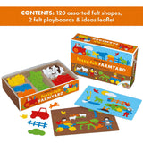 Fuzzy Felt Retro Farm Yard Drawer Set