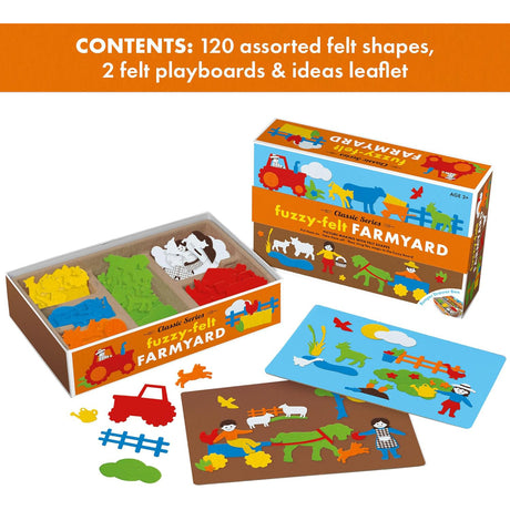 Fuzzy Felt Retro Farm Yard Drawer Set