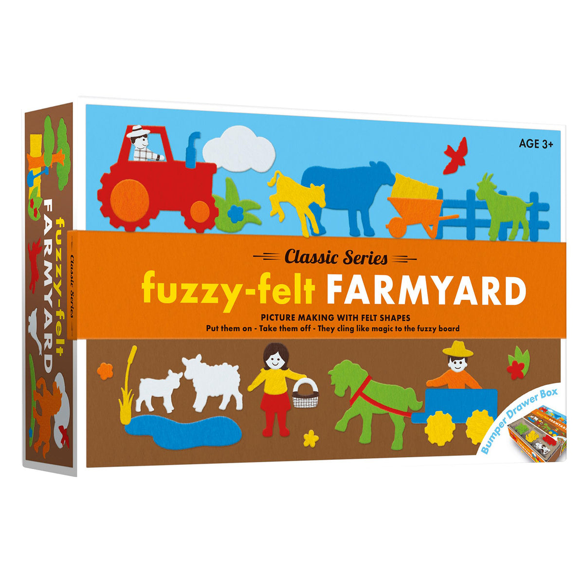 Fuzzy Felt Retro Farm Yard Drawer Set