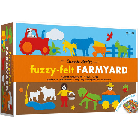 Fuzzy Felt Retro Farm Yard Drawer Set