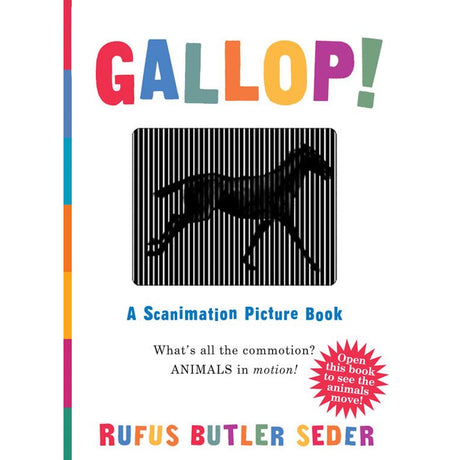 An exciting and interactive picture book that brings to life the movement of horses through innovative Scanimation technology, offering a dynamic, engaging reading experience.