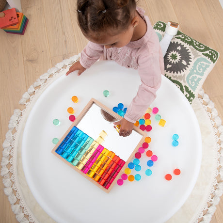 Gem Circle Mirror Tray