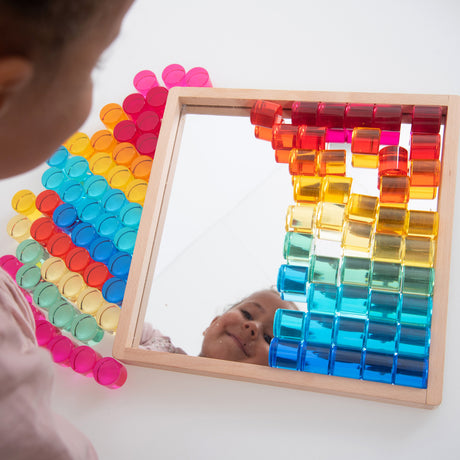 Gem Circle Mirror Tray