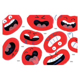 Illustration of animated red blob characters laughing hysterically with silly expressions and 'HA!' text.