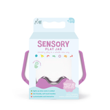 Glo Pals Sensory Play Jar box featuring a purple handle, water-activated lighting, and interactive design.