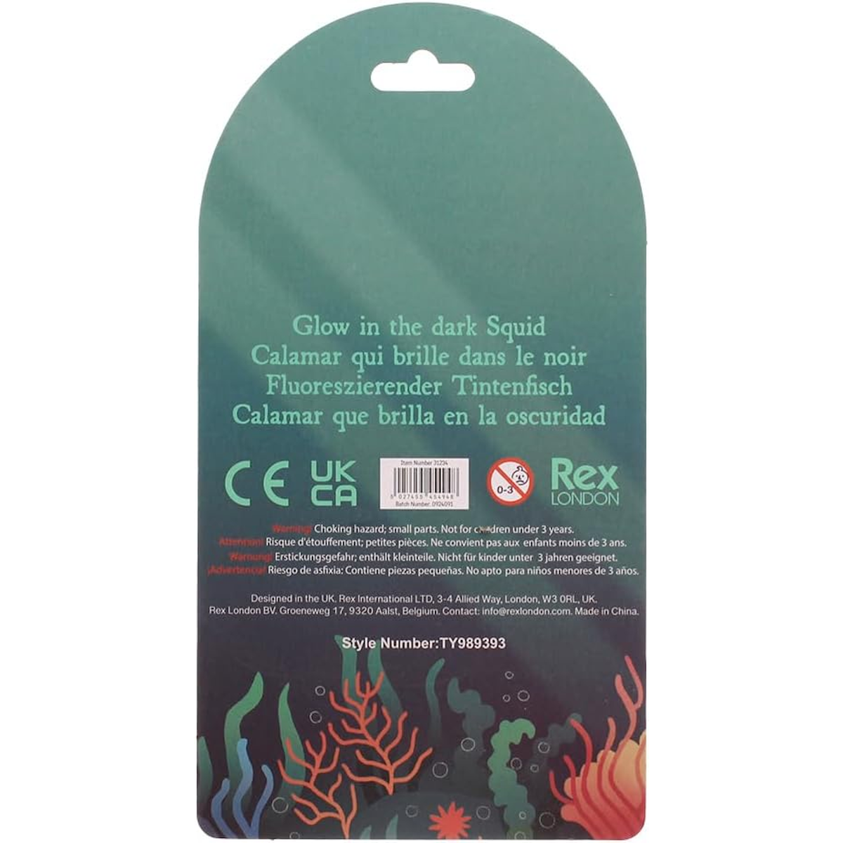 Squid Glow In The Dark Squishy Toy