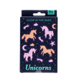 Dark blue box of Rex London glow-in-the-dark unicorn wall stickers with stars and moons.