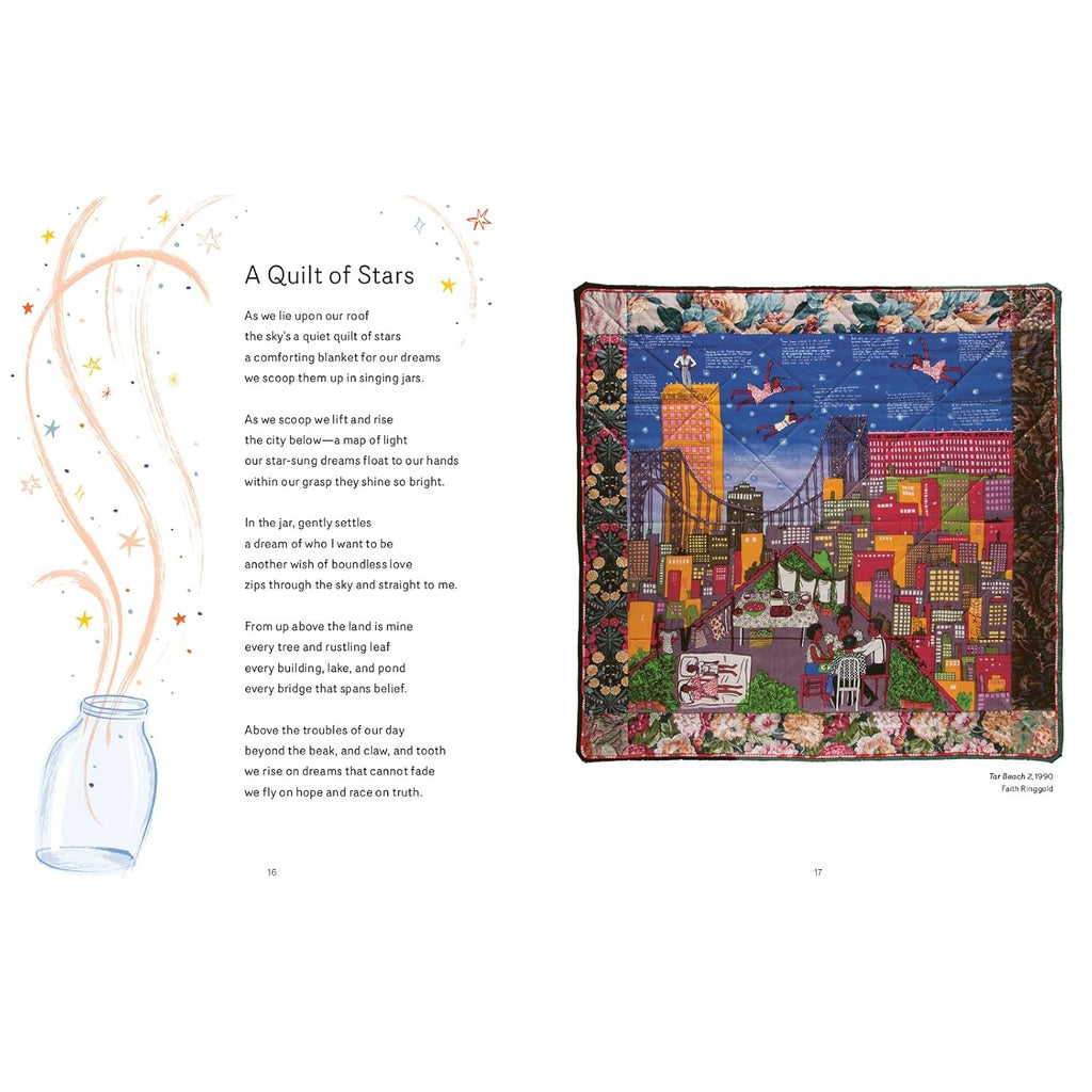 Goodnight Starry Night: Bedtime Poems Inspired by Art hardcover children’s book, featuring dreamy illustrations and nods to famous artworks—an enchanting collection of bedtime poems that introduce kids to classic art in a soothing, poetic way.