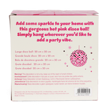 Hanging Disco Ball 20cm (Pink)