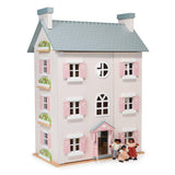 Heather Hall dolls house with the six shuttered windows opened