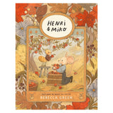 Book cover featuring Henri and Miko by Rebecca Green, showing an ant and a mouse gathering apples.