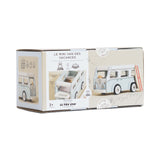 Product packaging box for Le Toy Van wooden camper van toy showing product details and images.