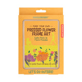 Huckleberry by Kikkerland Make Your Own Pressed Flower Frame Art kids craft kit in orange packaging.