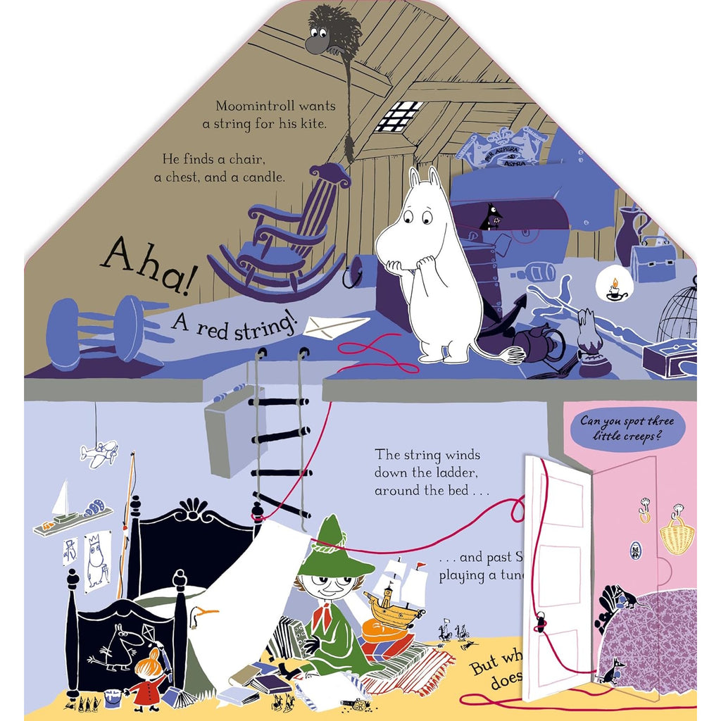 An interactive lift-the-flap book that invites young readers to explore the magical world of the Moomins, with hidden surprises behind each flap.