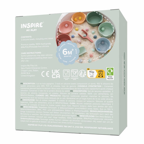 Inspire My Play Nesting Bowl Set - Green/Blue