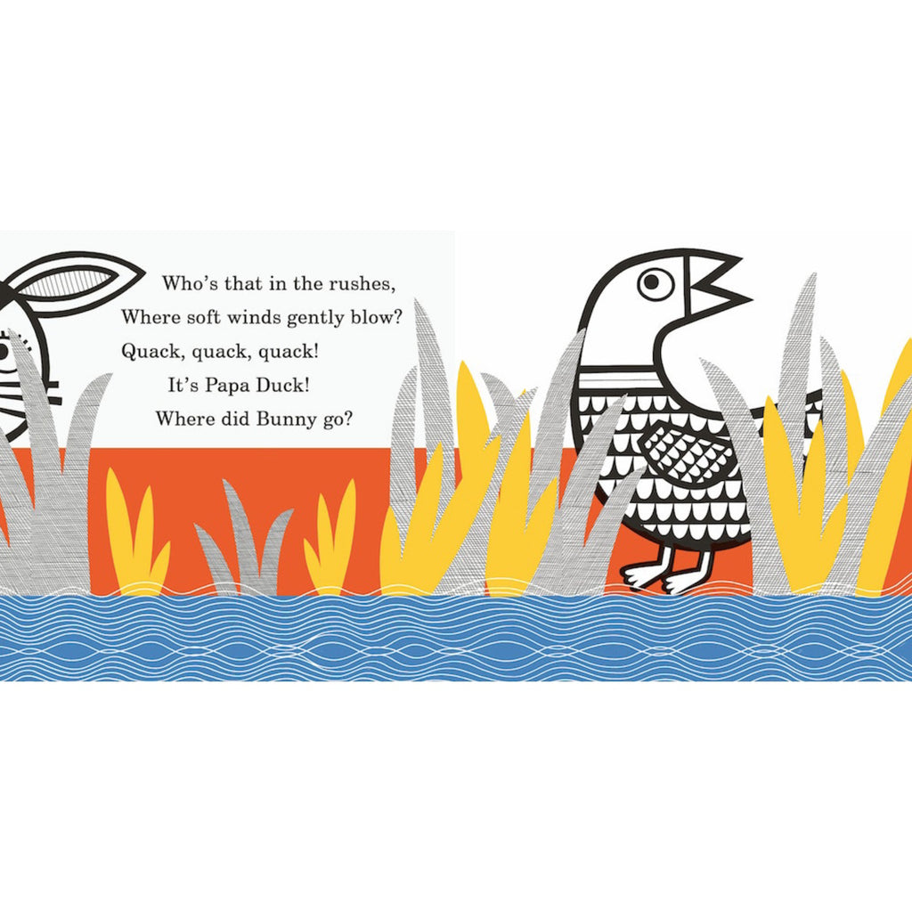 A visually engaging board book designed to support babies’ development, featuring bold illustrations and simple stories tailored for the 9–12 month age range.
