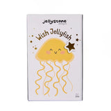 Jellystone Designs Wish Jellyfish product box featuring a cute yellow jellyfish illustration with gold stars.