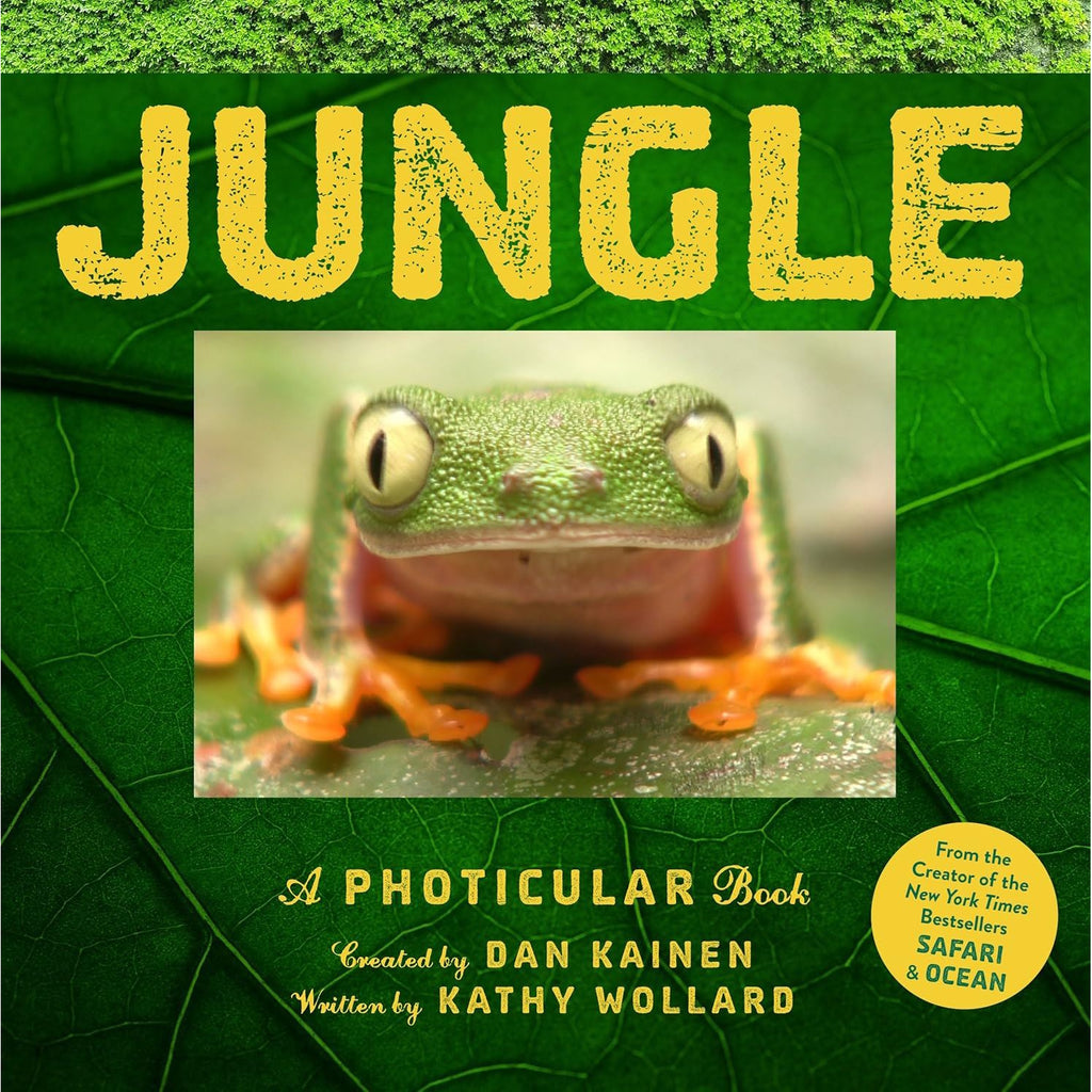 An interactive book featuring lenticular technology that brings jungle animals to life with moving images and engaging facts about each creature.