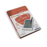 Packaging for a Kidywolf LCD tracing book features colorful drawings of animals and a digital tablet with a stylus, highlighting learning and creativity.