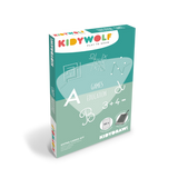 KIDYWOLF KIDYDRAW-MINI Education and Games extra cards kit box with 60 drawings including math, letters, and mazes.