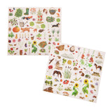 Moulin Roty Le Jardin du Moulin gardener transfer sheets with vegetables animals flowers and countryside illustrations.