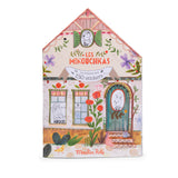 Les Minouchkas sticker and coloring book by Moulin Roty shaped like a house.