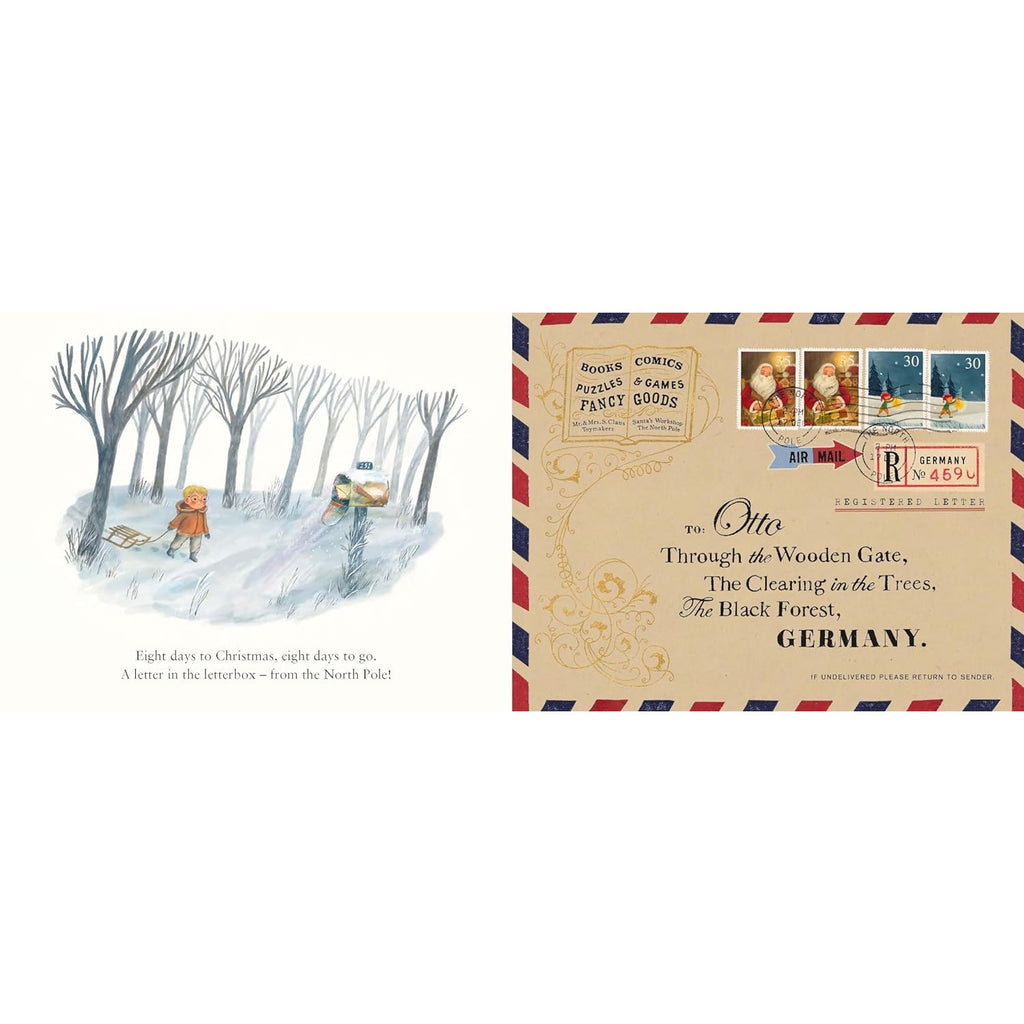 A magical, heartwarming story featuring letters from Santa Claus, offering a delightful peek into the festive world of the North Pole and the holiday preparations leading up to Christmas.