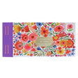 Floral keepsake book titled "Letters to My Mom" with colorful watercolor flowers and a purple stitched spine.