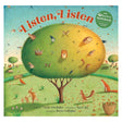 "Listen, Listen" picture book cover by Phillis Gershator & Alison Jay, featuring an animal-filled cracked egg-like tree.