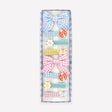 A box of eight assorted hair clips featuring gingham bows, velvet ribbons, ladybugs, flowers, and butterflies.