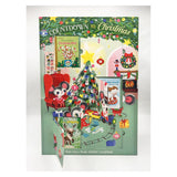Little Golden Books Advent Calendar open with book doors, front view.