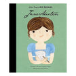 Jane Austen Little People BIG DREAMS book cover by Maria Isabel Sánchez Vegara and Katie Wilson on a green background.