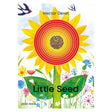 Front cover of "Little Seed" by Hector Dexet, featuring a vibrant yellow sunflower with a concentric red and orange center.