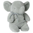Maileg medium elephant plush toy in soft mint with a patterned ribbon bow.