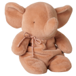 Maileg medium elephant plush toy in vintage rose with a woven string bow.