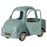 Maileg mouse truck in light blue with open door, vintage style miniature toy vehicle.