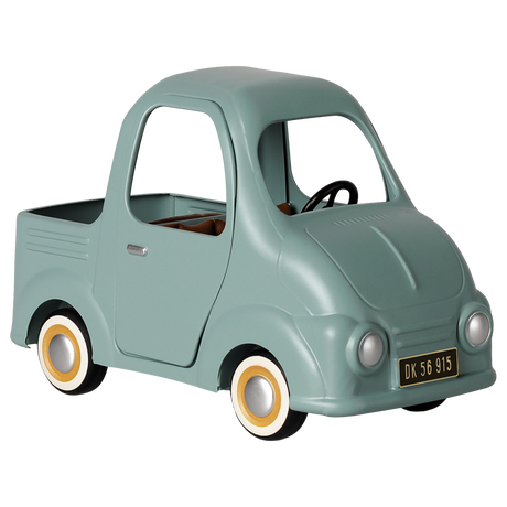 Light blue Maileg mouse truck miniature vintage toy car.