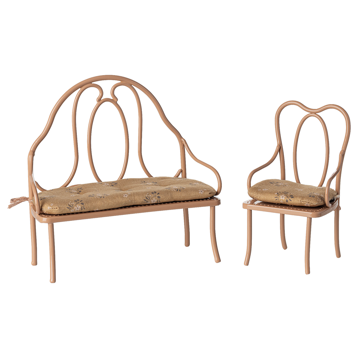 Maileg Mini Vintage Chair - Dark Powder