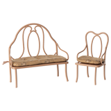 Maileg Mini Vintage Chair - Dark Powder