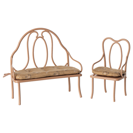 Maileg Mini Vintage Chair - Dark Powder
