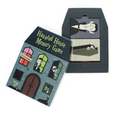 Haunted House Memory Game box with spooky vampire and mummy matching cards in a coffin tray.