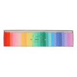 Meri Meri rainbow twisted mini birthday candles in a 50-count pack, featuring a colorful gradient from red to purple.