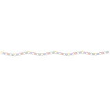 Meri Meri x Liberty scalloped paper chains with colorful floral patterns and pastel colors for party decorations.