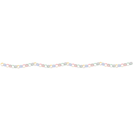 Meri Meri x Liberty scalloped paper chains with colorful floral patterns and pastel colors for party decorations.