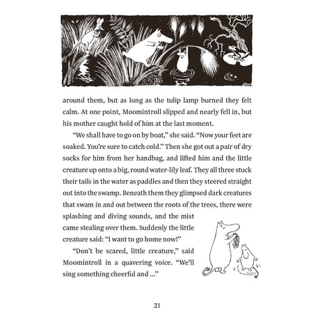 Moomintroll and Moominmamma by Tove Jansson, from The Moomins and the Great Flood.