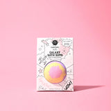 Nailmatic Kids Galaxy Bath Bomb box displaying product through cutout, on pink background.